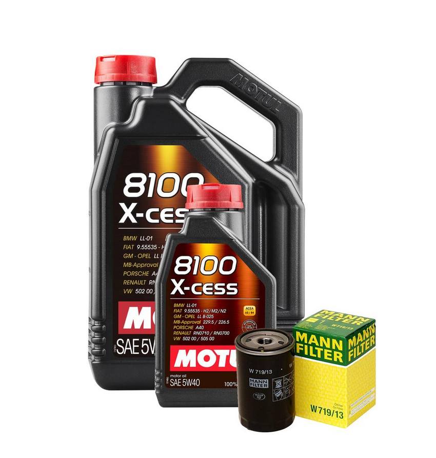 Motul Engine Oil Change Kit - (5W40) (X-CESS 8100)